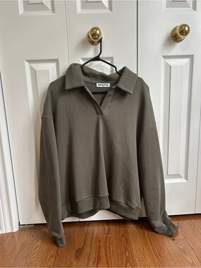Princess Polly Grey Collared Pullover Sweater